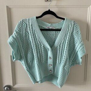 Zara Turquoise Knit Sweater - Small